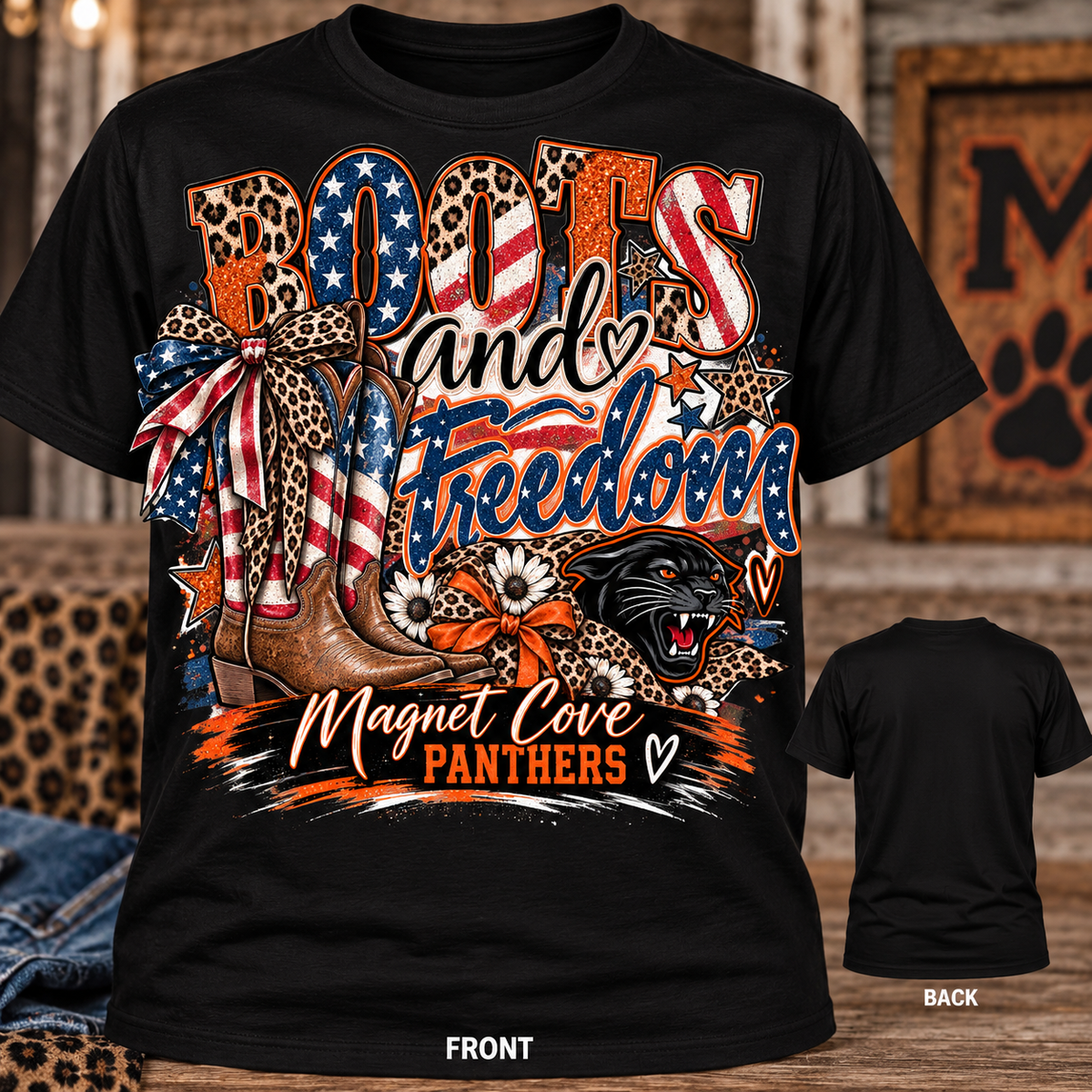 Boots and freedom magnet