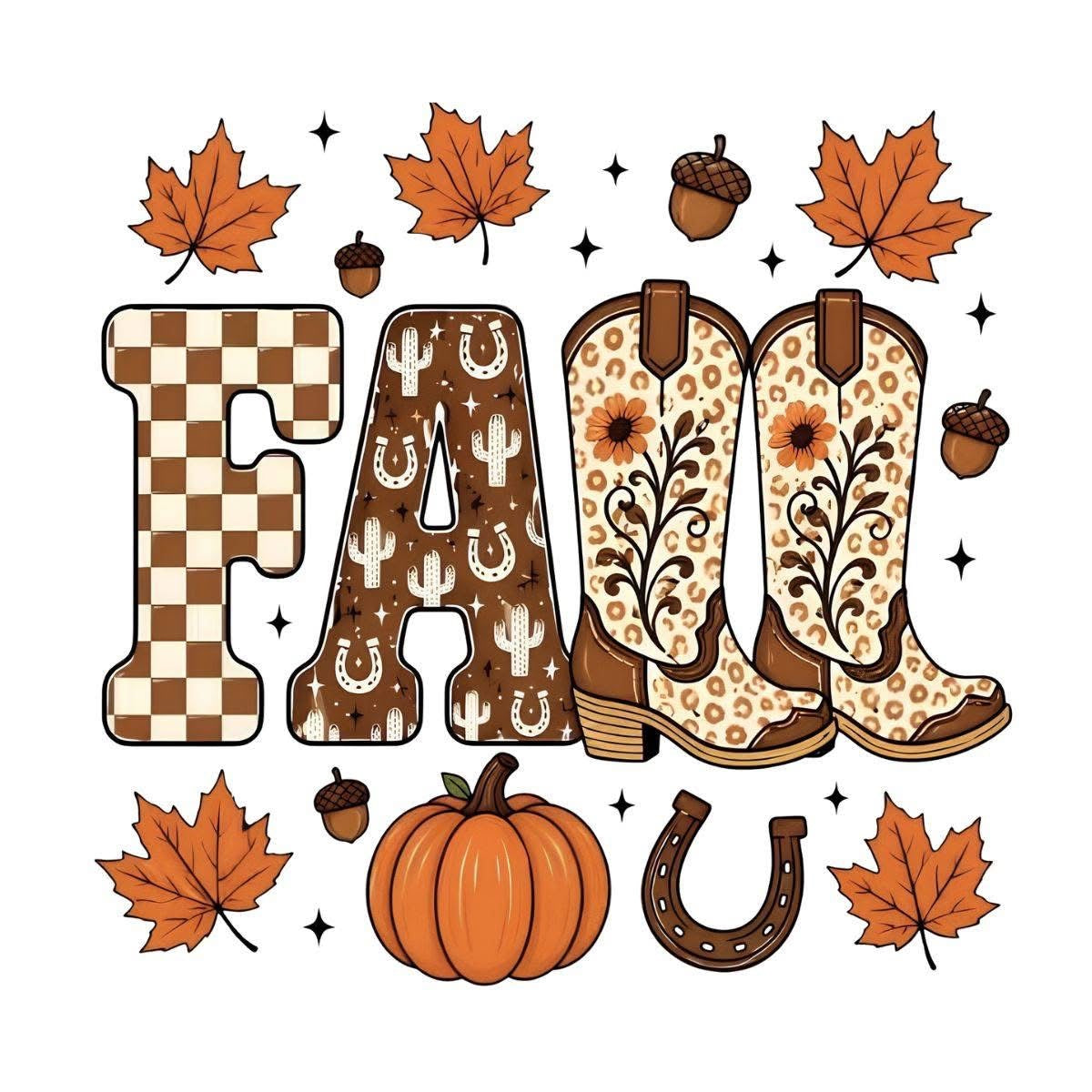 Fall boots print