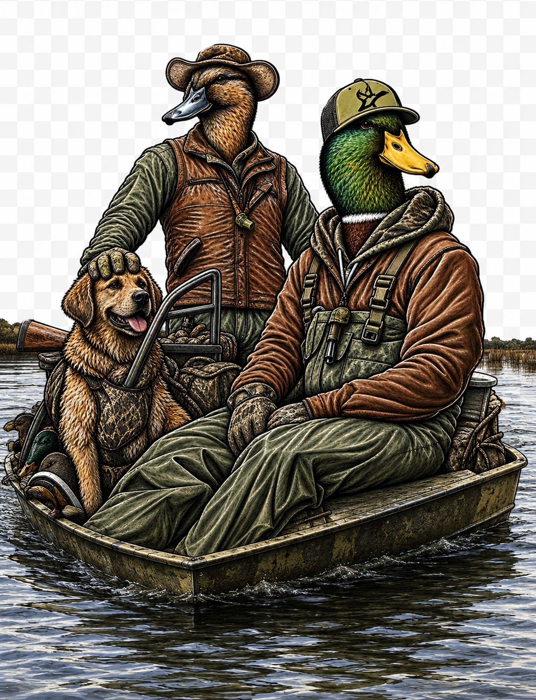 Duck Duck Boat DTF print