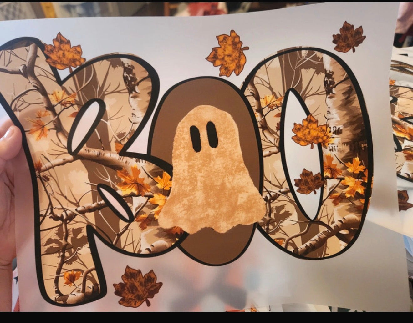 Camo boo print