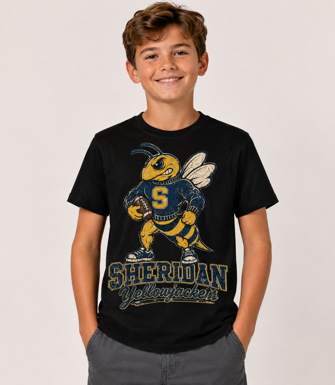 Sheridan yj holding football